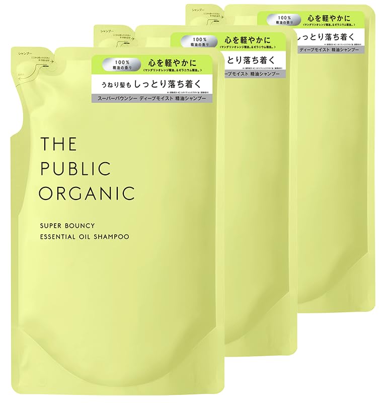 THE PUBLIC ORGANIC Super Bouncy Shampoo Refill 400mL 3-Pack