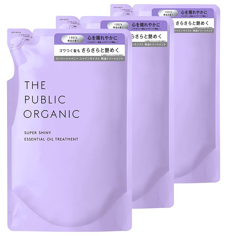 THE PUBLIC ORGANIC Super Shiny Treatment Refill 400mL, Set of 3