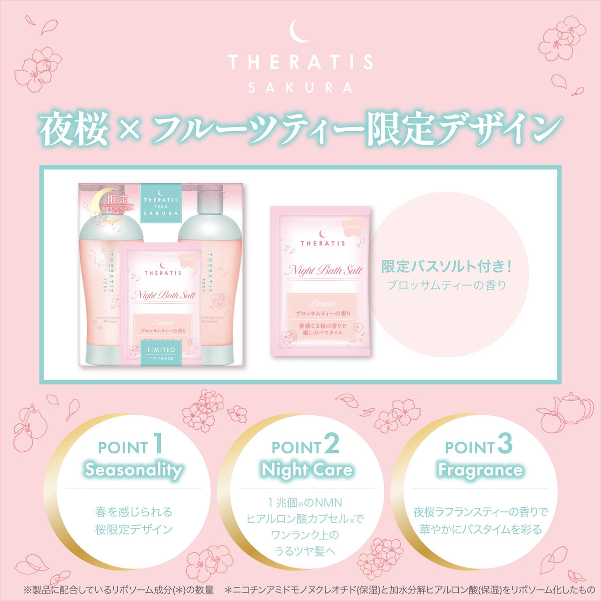 THERATIS by mixim Sakura Night Pear Tea Hair Treatment Set