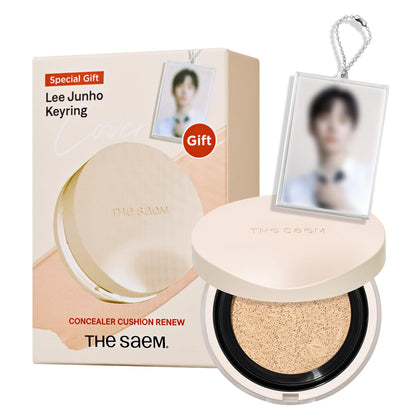 The Saem Official Japan Cover Perfection Concealer Cushion Renew 1.25 Light Beige [Lee Junho Photo Keyring Set] 1247