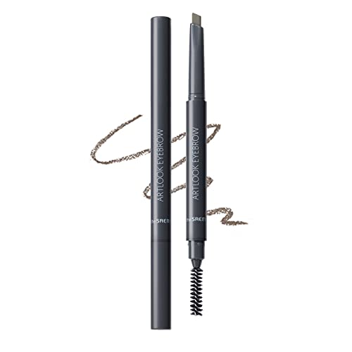 The Saem Crayon à sourcils 2 en 1 Art Look Brun cendré