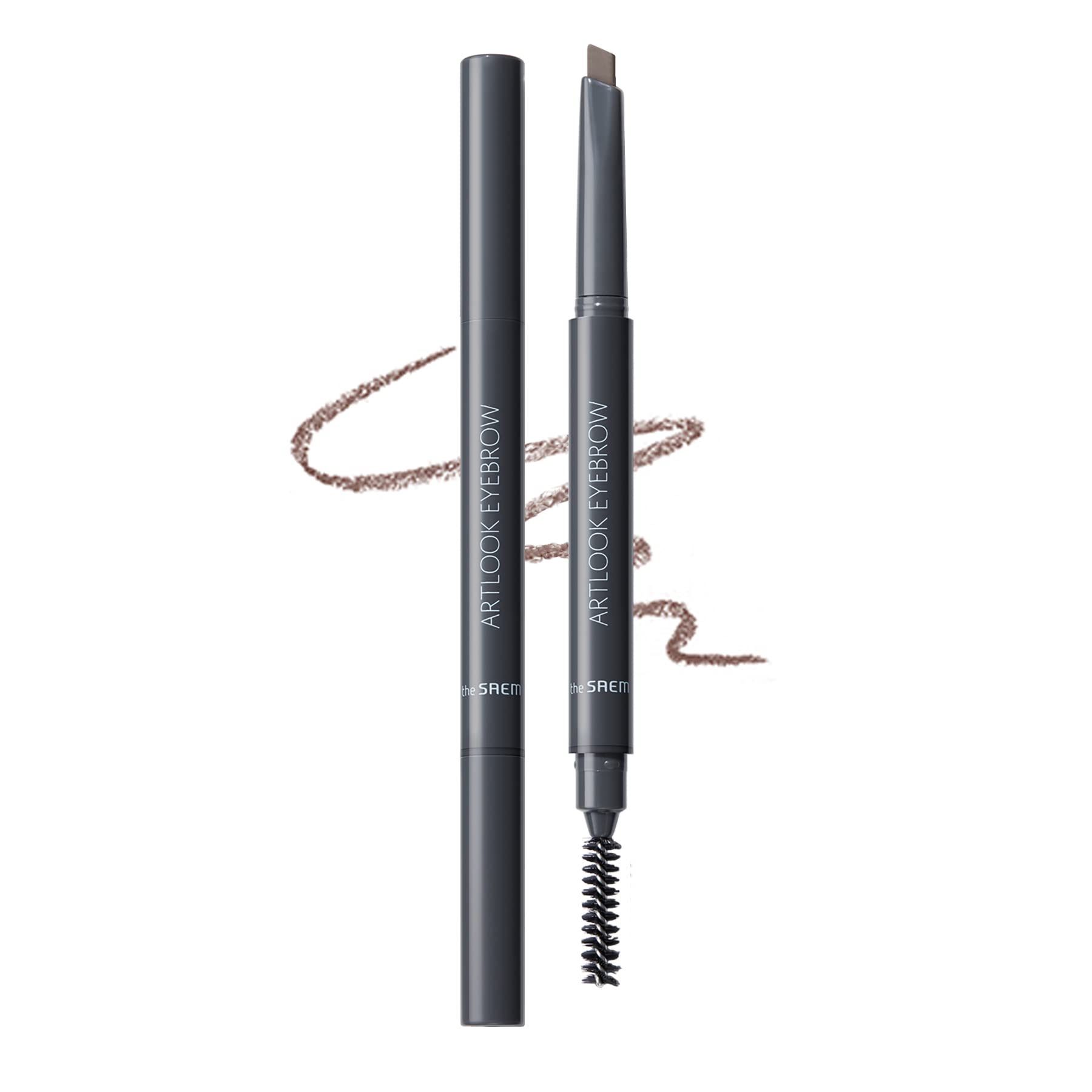 The Saem Art Look Eyebrow Pencil 05 Natural Brown 2-Way for Effortless Brows