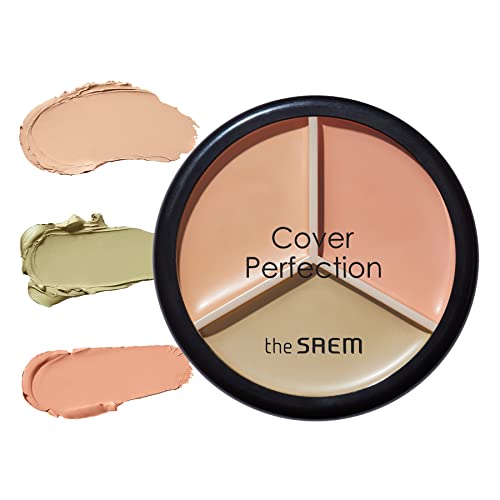 The Saem Cover Perfection Triple Pot Concealer 01 Collect Beige