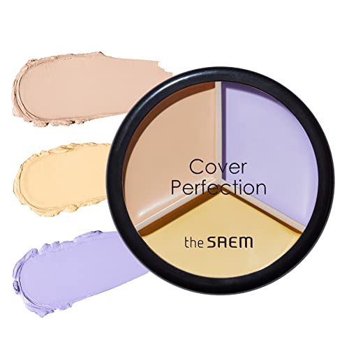 The Saem Cover Perfection Triple Pot Concealer 04 Tone Up Beige 10g