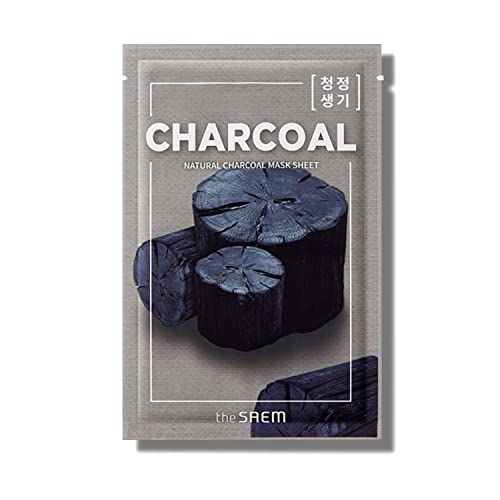 The Saem Official Japan Natural Mask Sheet Charcoal 0058 1 Sheet Face Pack Face Mask Beauty Mask Korean Cosmetics