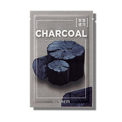 The Saem Official Japan Natural Mask Sheet Charcoal 0058 1 Sheet Face Pack Face Mask Beauty Mask Korean Cosmetics