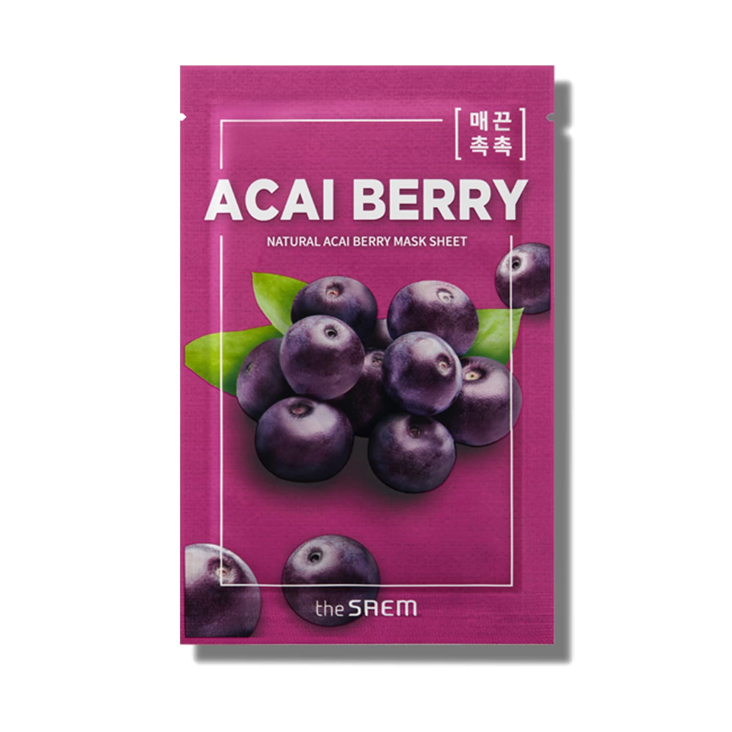 The Saem Official Japan Natural Mask Sheet Acai Berry 0051 1 Sheet Face Pack Face Mask Beauty Mask Korean Cosmetics
