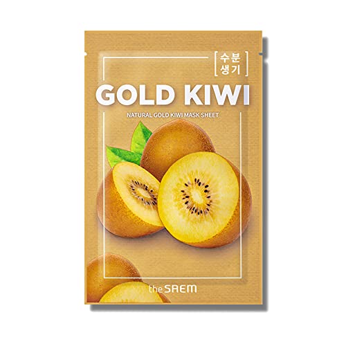 The Saem Official Japan Natural Mask Sheet Gold Kiwi 0055 1 Sheet Face Pack Face Mask Beauty Mask Korean Cosmetics