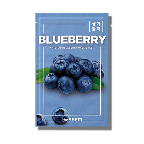 The Saem Natural Mask Sheet Blueberry Face Pack for Vibrant Skin