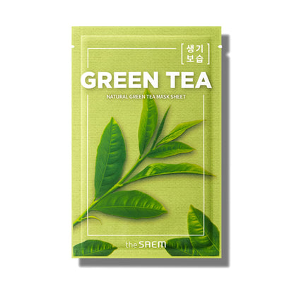 The Saem Natural Mask Sheet Green Tea Face Pack for Glowing Skin