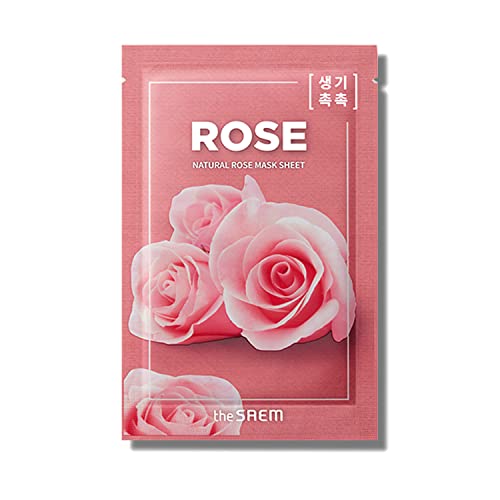 The Saem Natural Mask Sheet Rose Hydrating Face Pack 1 Sheet