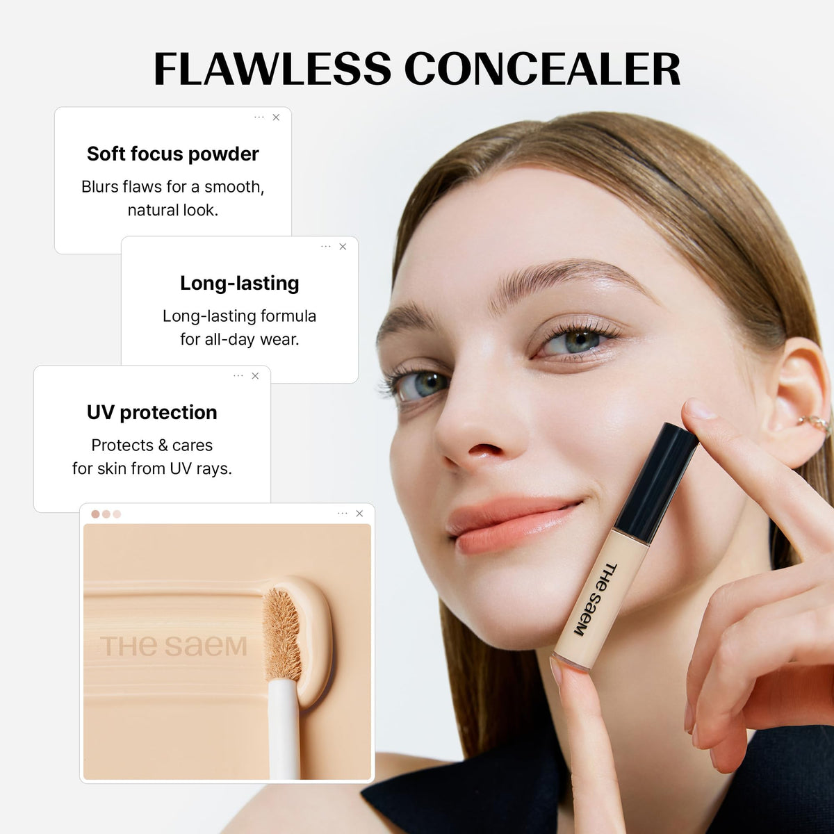 The Saem Cover Perfection Tip Concealer 6.5g Contour Beige