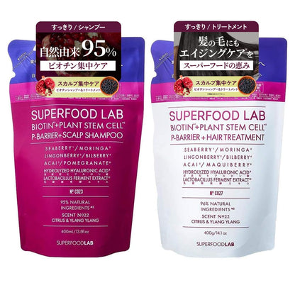 THE SUPERFOOD LAB Shampoo and Treatment Refill Set 400ml 400g