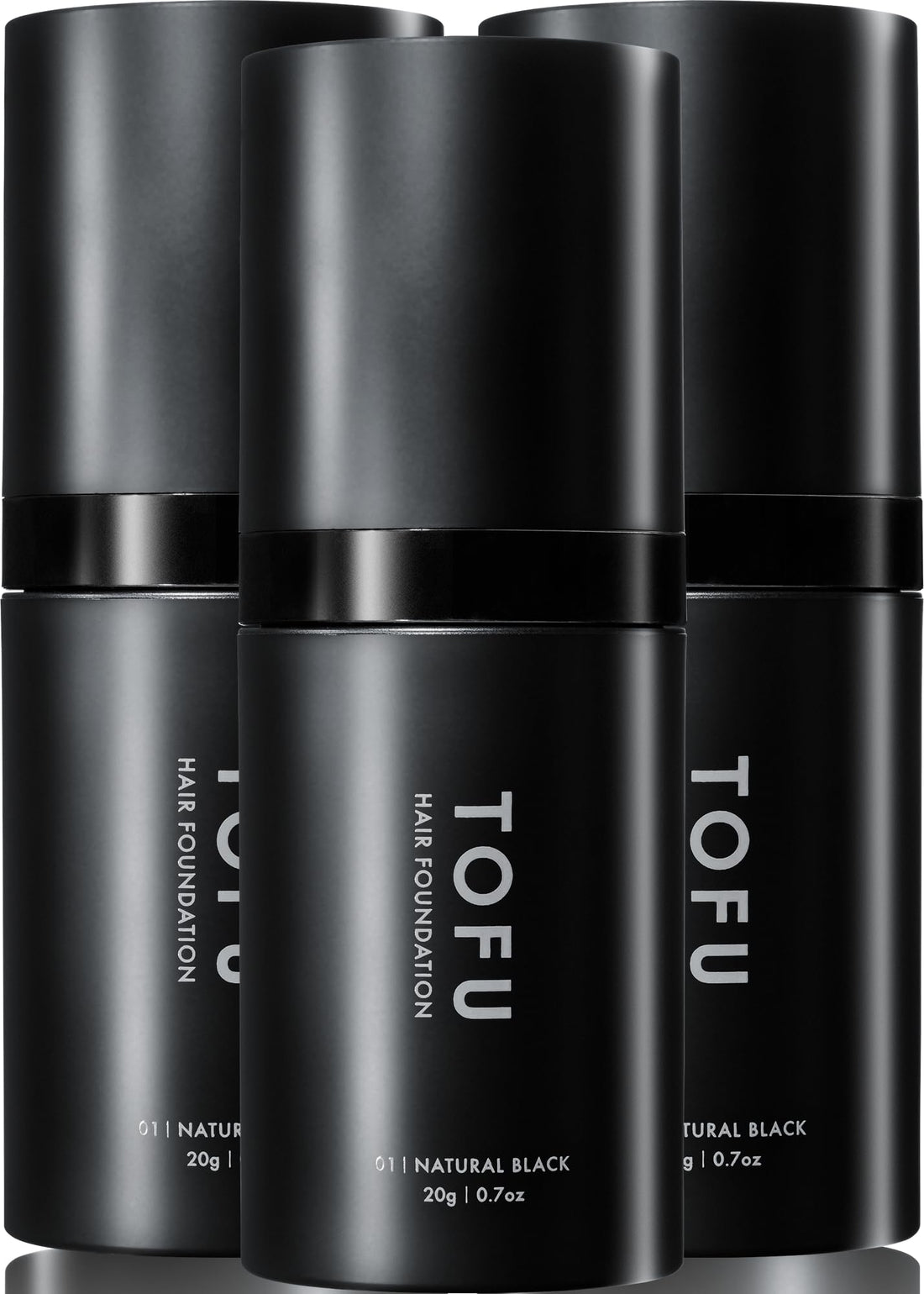 TOFU Hair Foundation Natural Black 20g 3 Pack for Thinning Hair