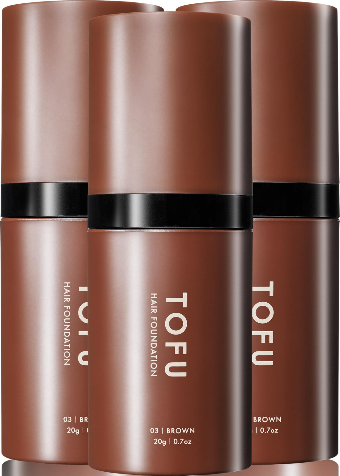 TOFU Hair Foundation Brown 20g Set for Gray and Thinning Hair