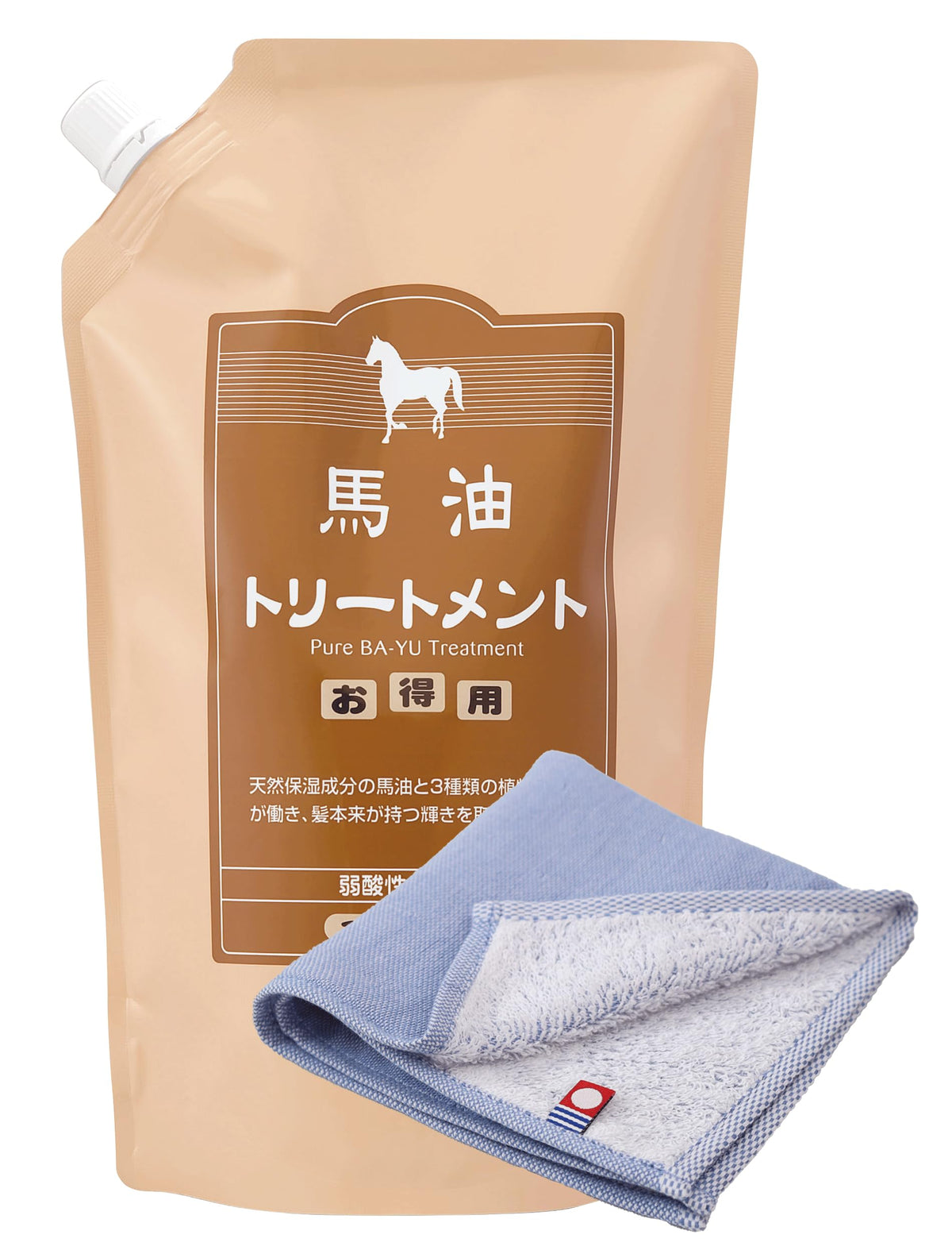 Toppusumairu Horse Oil Hair Treatment 1000g with Towel