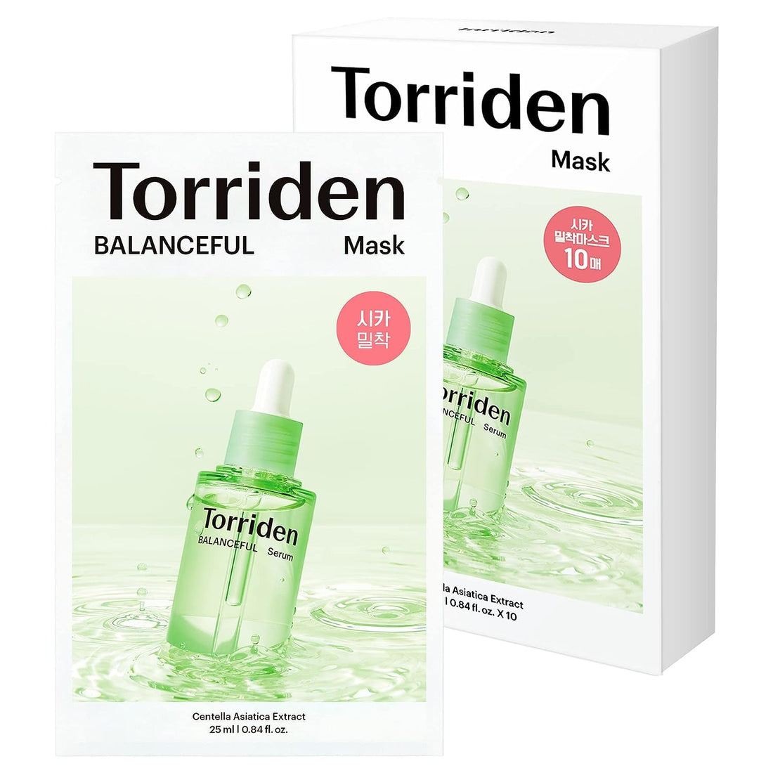 TORRIDEN CICA Sheet Mask Set of 10 for Hydration and Skin Balance
