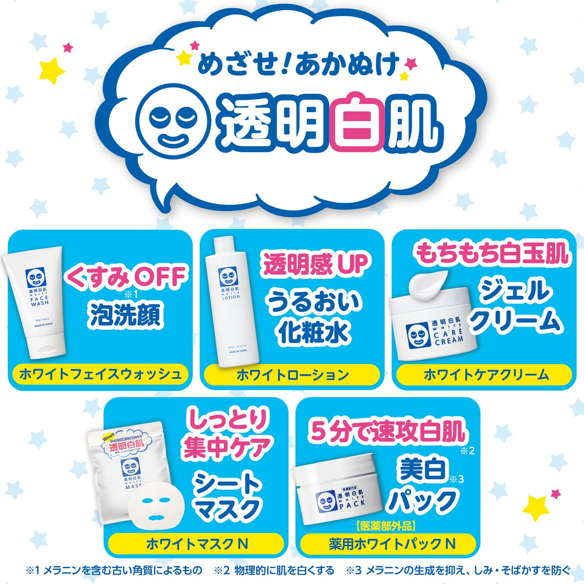 Toumeishirahada White Pack N Trial Size 30g for Dull Skin
