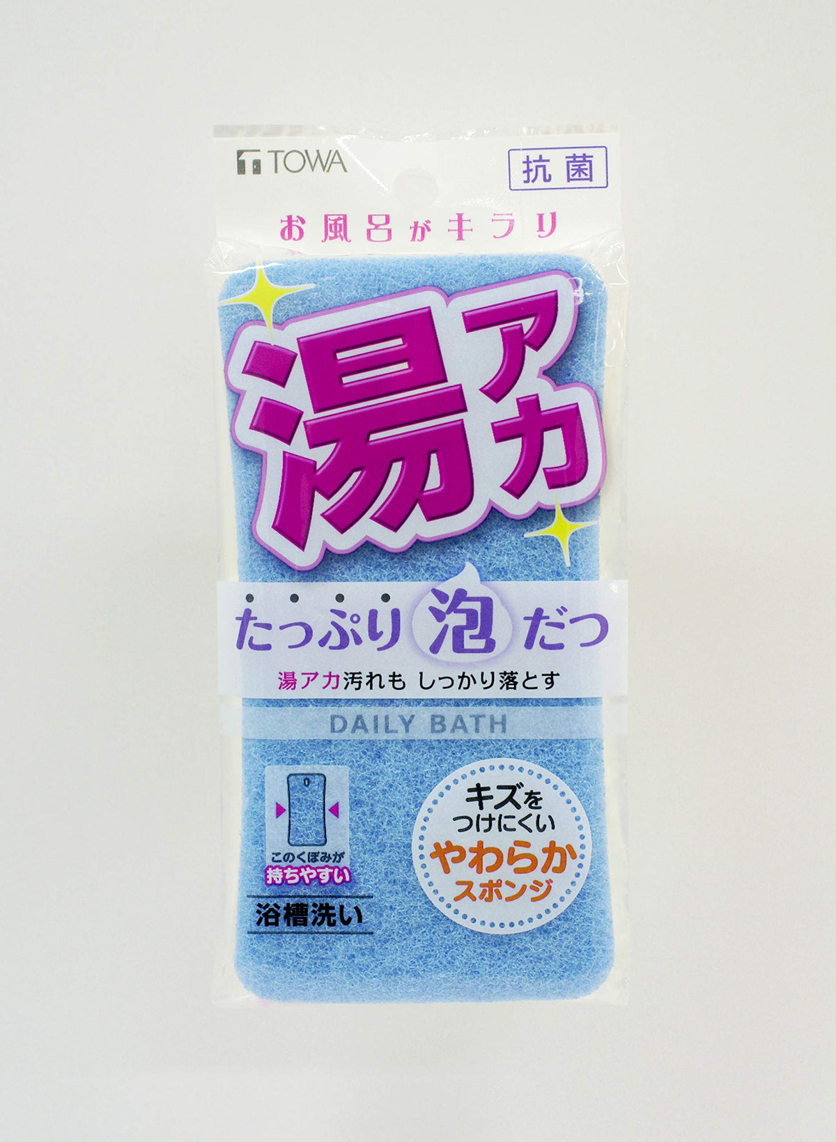 Touwasangyou Éponge de Bain Douce en Bleu 8x4.5x15.5cm