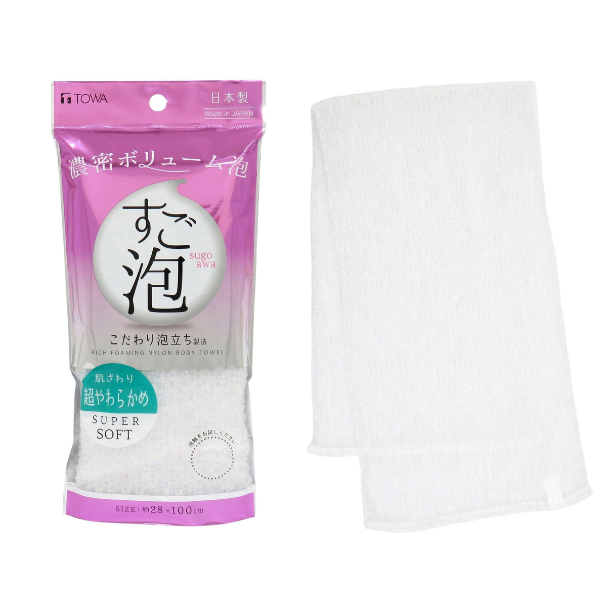 Touwasangyou Super Foam Nylon Towel Ultra Soft for Japanese Skincare