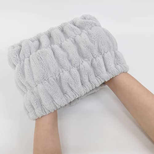 Touwasangyou Hair Dry Towel Turban Gray 20x17cm