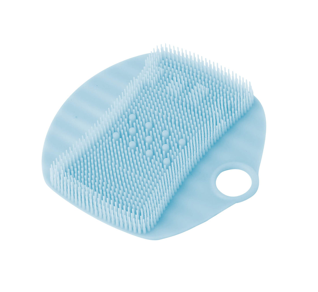 Touwasangyou Body Brush Blue Silicone Foot Brush, Approx. 15 × 15.8 × 1.8 cm