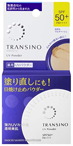 Transino Medicated UV Powder n 12g Sunscreen Powder Foundation Whitening Sun Protection UV Reapplication Makeup Longevity