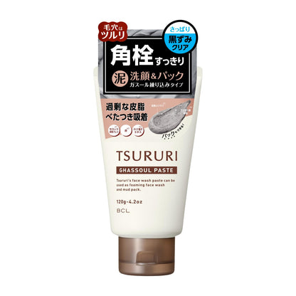 TSURURI ツルリ 洗顔ペースト ガスール 120g リニューアル 洗顔フォーム クレイパック スクラブ 毛穴ケア 濃密泡