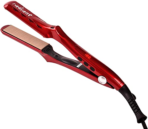 Radiant 28mm Hair Iron Straight Pro Specification Instant Moisture Evaporation Prevention Moisturizing Silk Plate Up to 220 Degrees in 30 Seconds Bnext Red