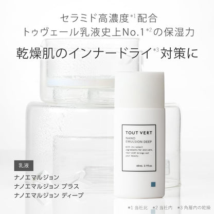 Tout Vert Nano Emulsion Plus 60mL Hydrating Lotion with Ceramides