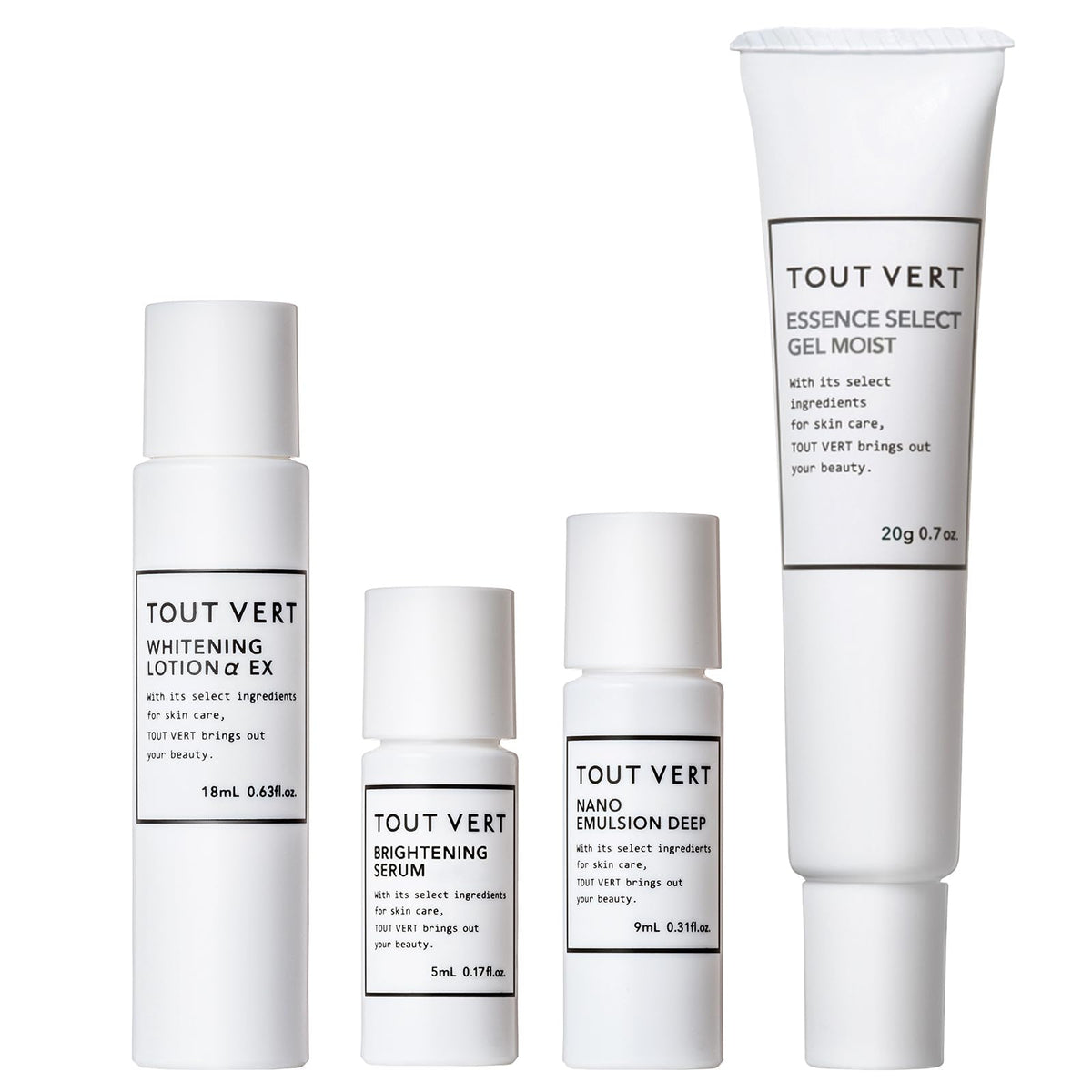 Tout Vert Trial Set with Hydrating Lotion and Serum for Japanese Skincare
