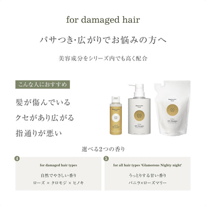 uka Glamorous Nighty Night Shampoo Refill 300ml for Damaged Hair