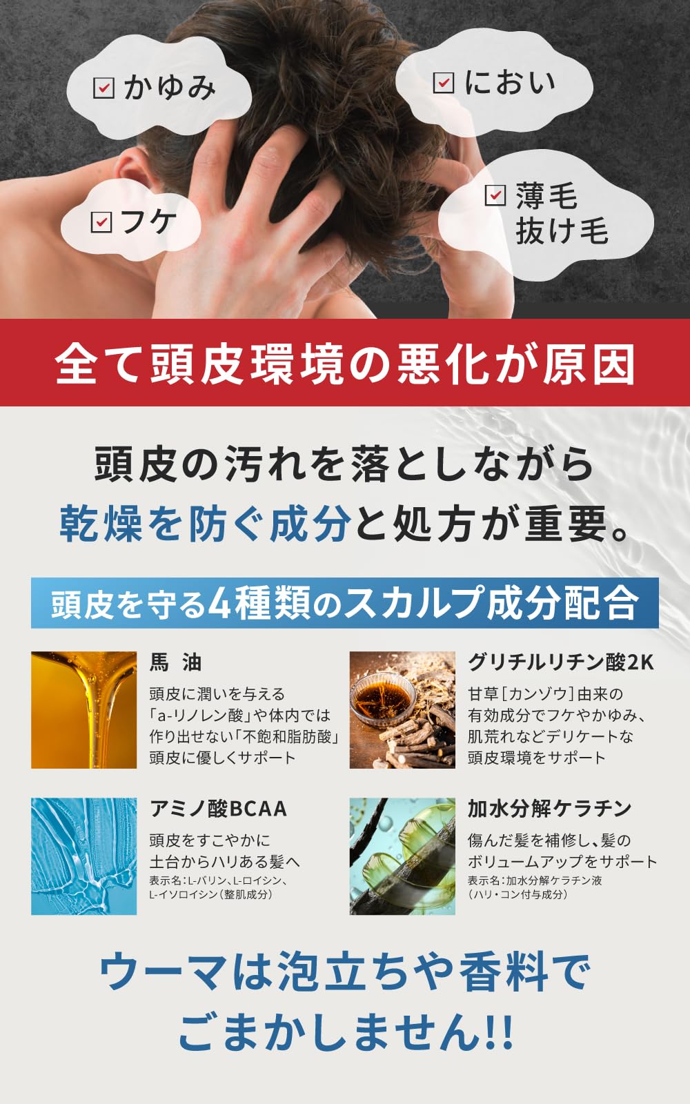 U-MA Premium Shampoo 300ml for Scalp and Aging Care