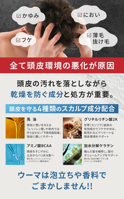 U-MA Premium Shampoo 300ml for Scalp and Aging Care