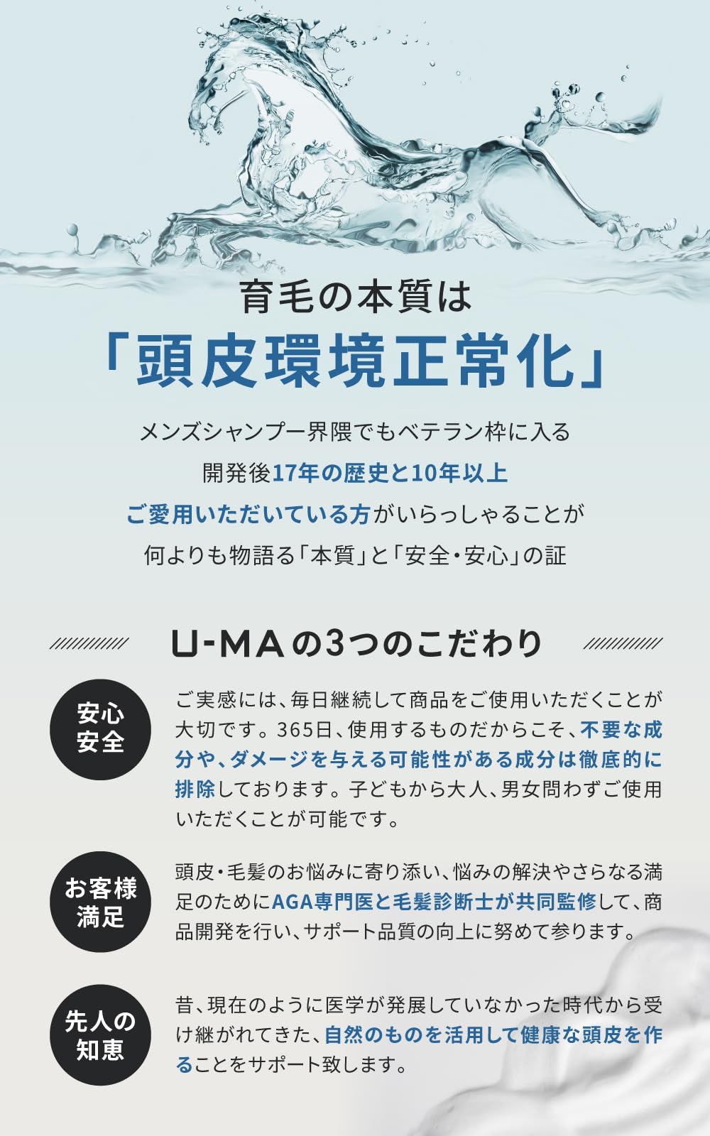 U-MA Premium Shampoo 300ml for Scalp and Aging Care