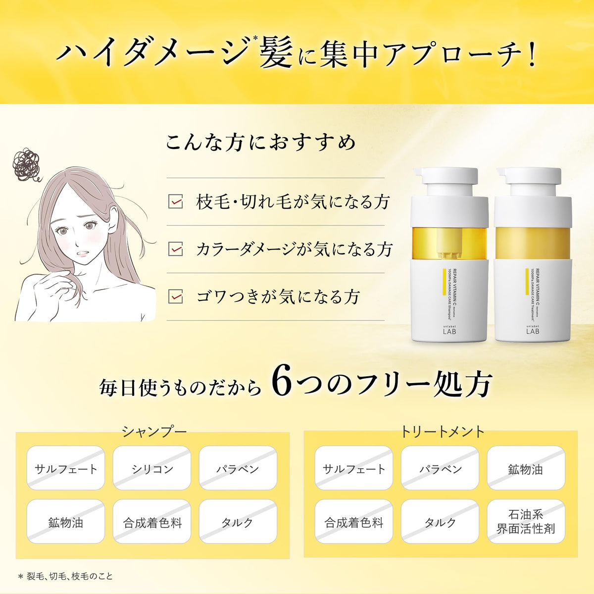 unlabel V Repair Hair Treatment Refill 590ml for Japanese Hair Care