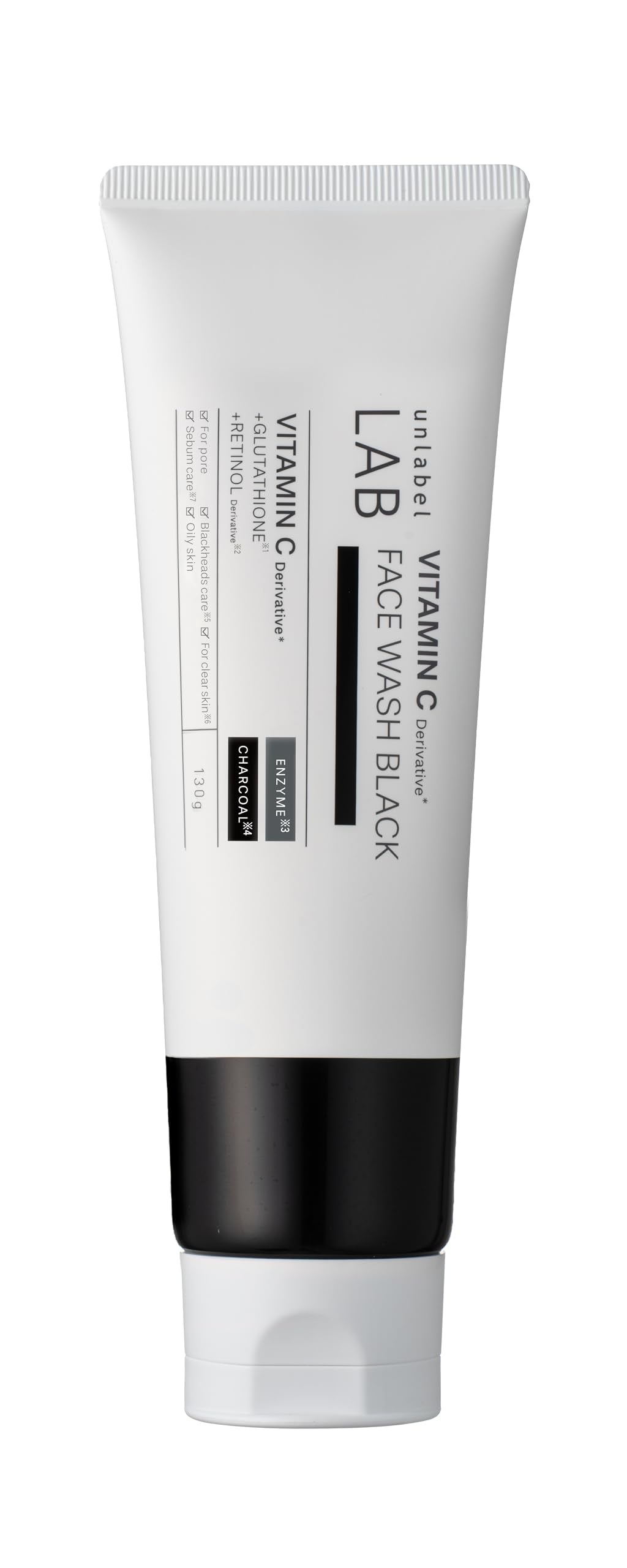 unlabel V Enzyme Cleansing Foam with Vitamin C 130g for Japanese Skincare