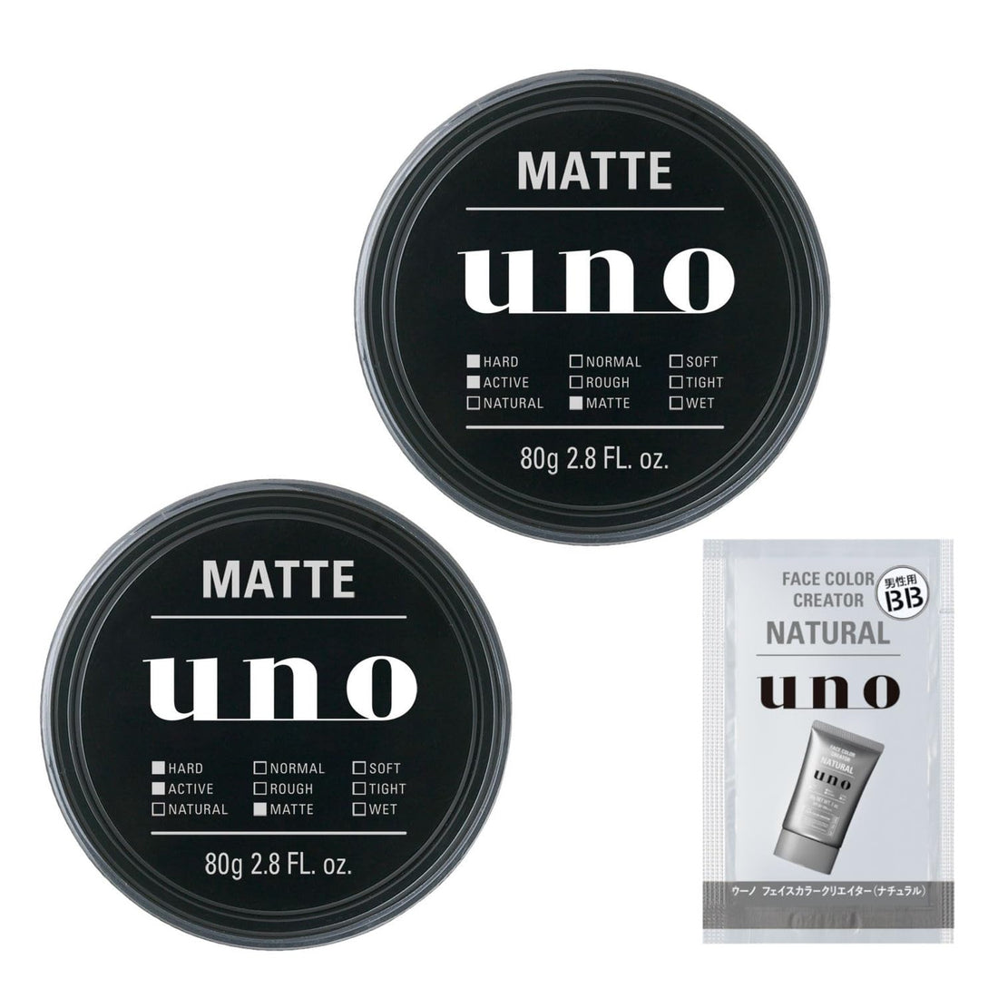 UNO Mat Effect Styling Wax Duo 80g for Men