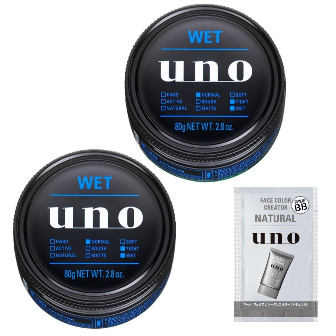 UNO Wet Effect Styling Wax Duo Set 2x80g
