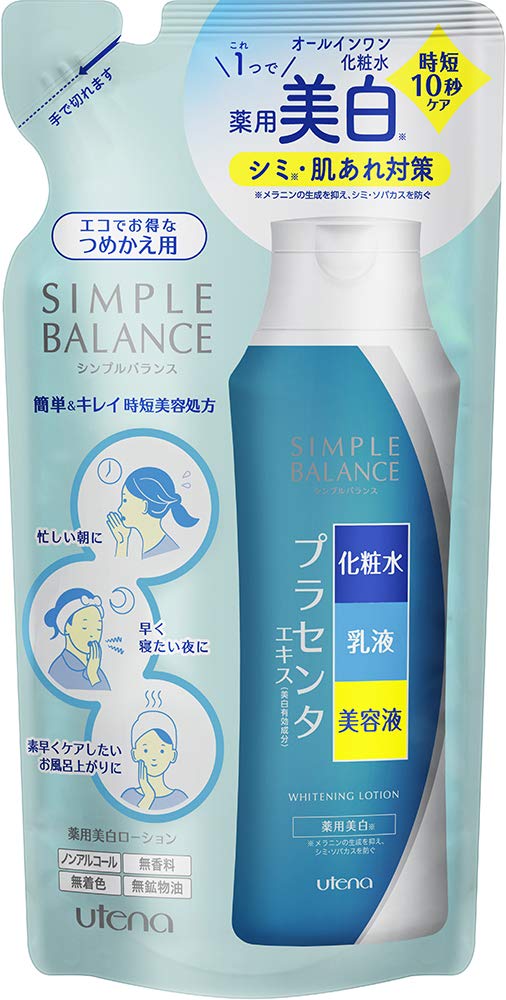 Utena Simple Balance Whitening Lotion Refill 200mL Japanese Skincare