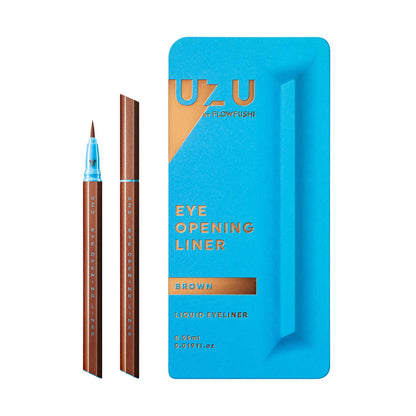 UZU BY FLOWFUSHI Eye Opening Liner [Brown] Liquid Eyeliner Warm Water Off Alcohol-Free Dye-Free Low Irritation