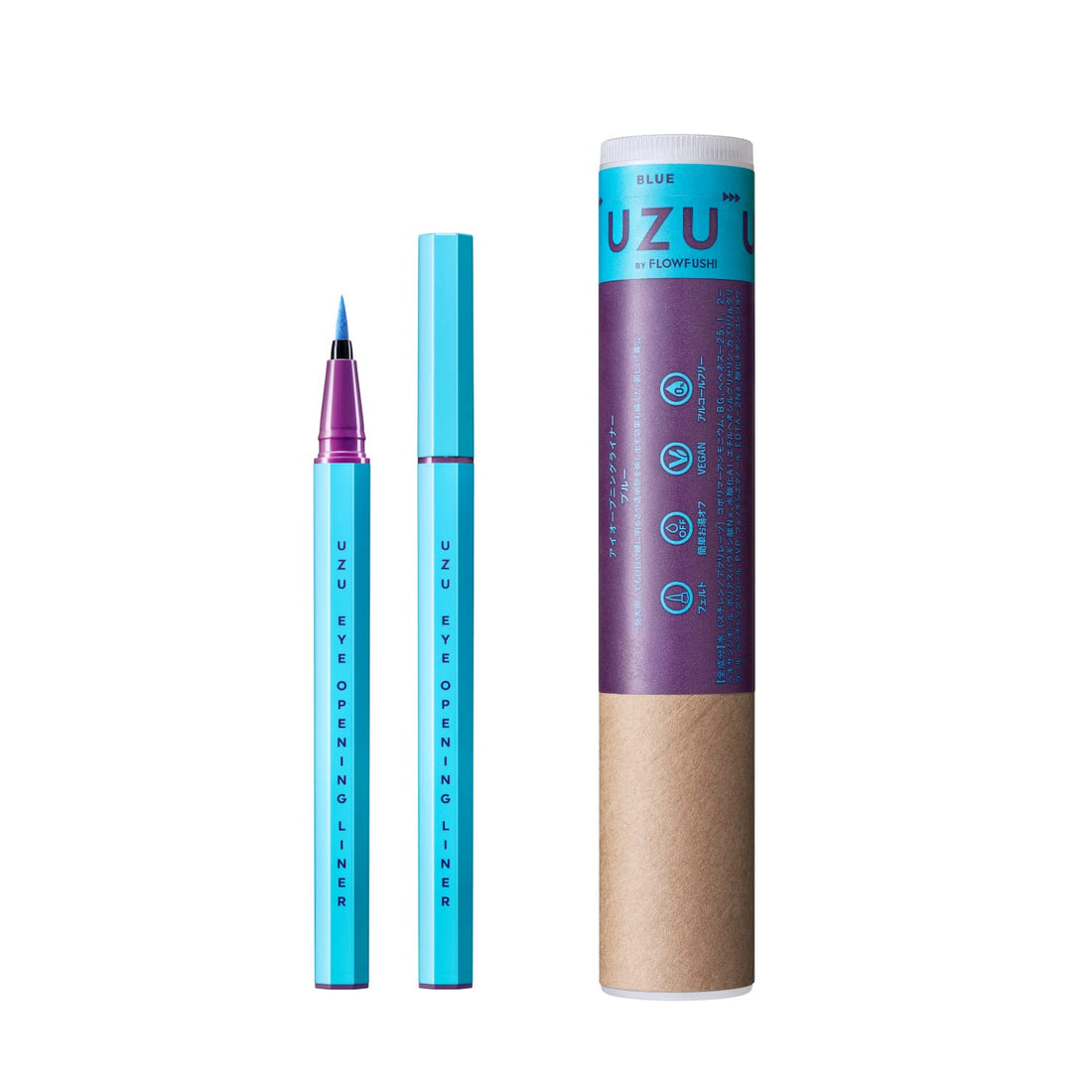 UZU Liquid Eyeliner Blue 0.55ml Alcohol-Free Gentle Formula