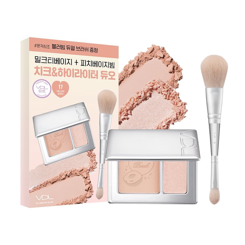 VDL Cheek Stain Blusher and Highlighter Duo Lavender Set
