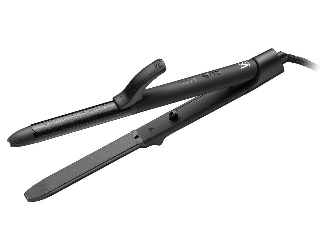 Vidal Sassoon 2-Way Curl and Straight Hair Iron 25mm Black