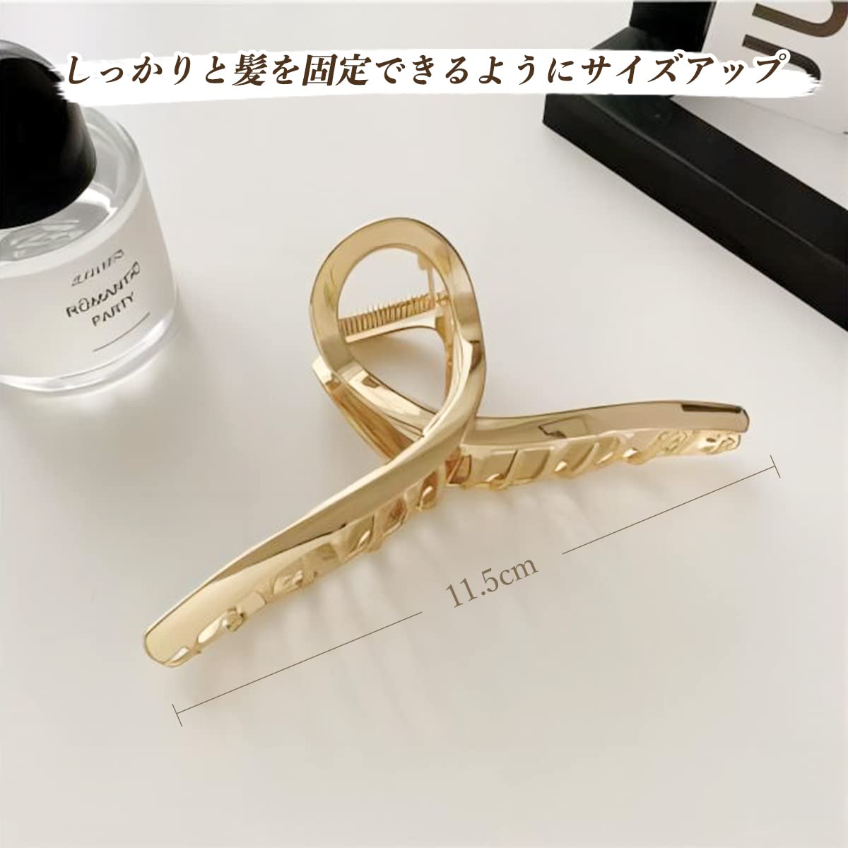 Vigetto Large Hair Clip for Thick Hair - Stylish Gold Design