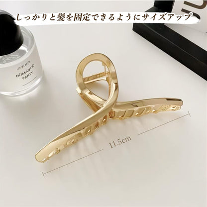 Vigetto Large Hair Clip for Thick Hair - Stylish Gold Design