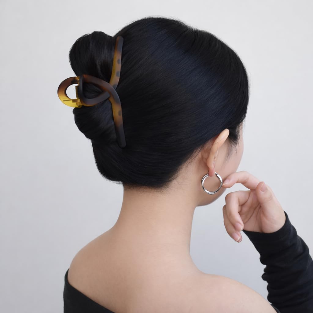 Vigetto Large Hair Clip for Thick Hair Brown