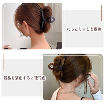 Vigetto Large Hair Clip for Thick Hair Brown