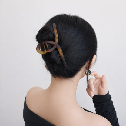 Vigetto Large Hair Clip for Thick Hair Brown