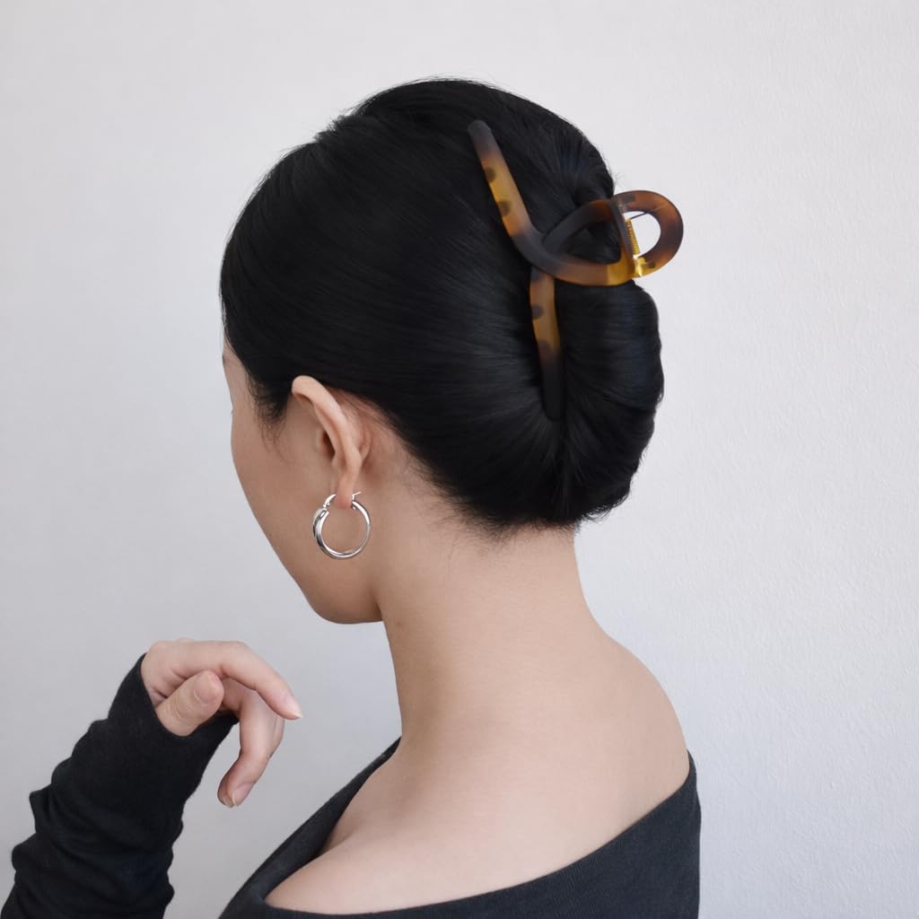Vigetto Large Hair Clip for Thick Hair Brown